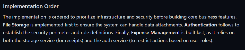 System Design: Implementation Order
